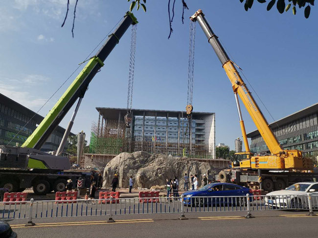 栖霞风景石吊装搬运